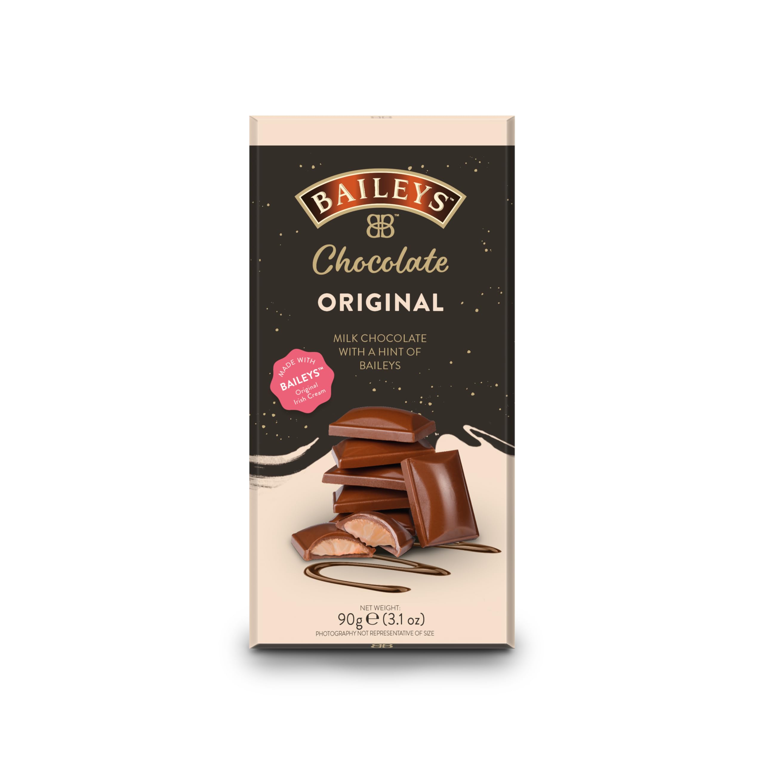 Baileys Original Chocolate Bar packaging showing brand and premium gift appeal