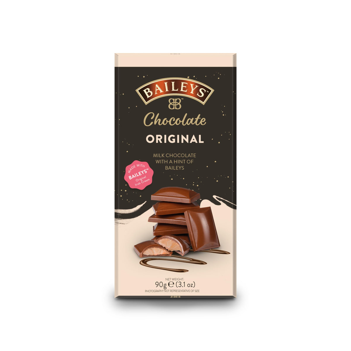 Baileys Original Chocolate Bar packaging showing brand and premium gift appeal