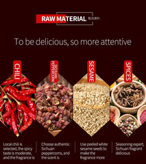 BAILINHOU Sichuan chili flakes close-up reveals bold color and aroma.