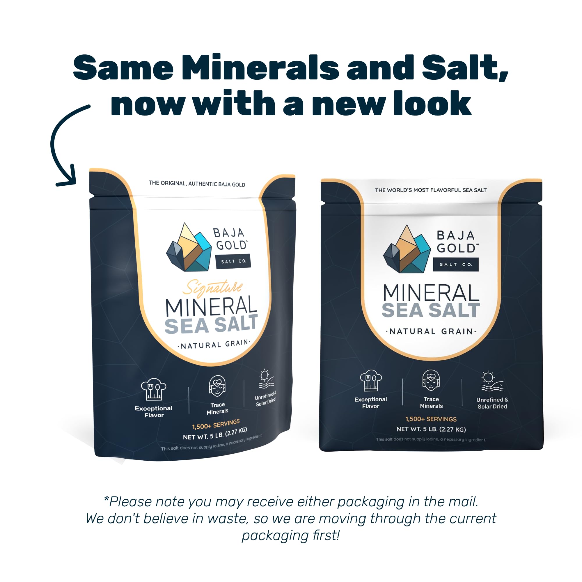 Baja Gold Signature Mineral Sea Salt finishing sprinkle on plated dish