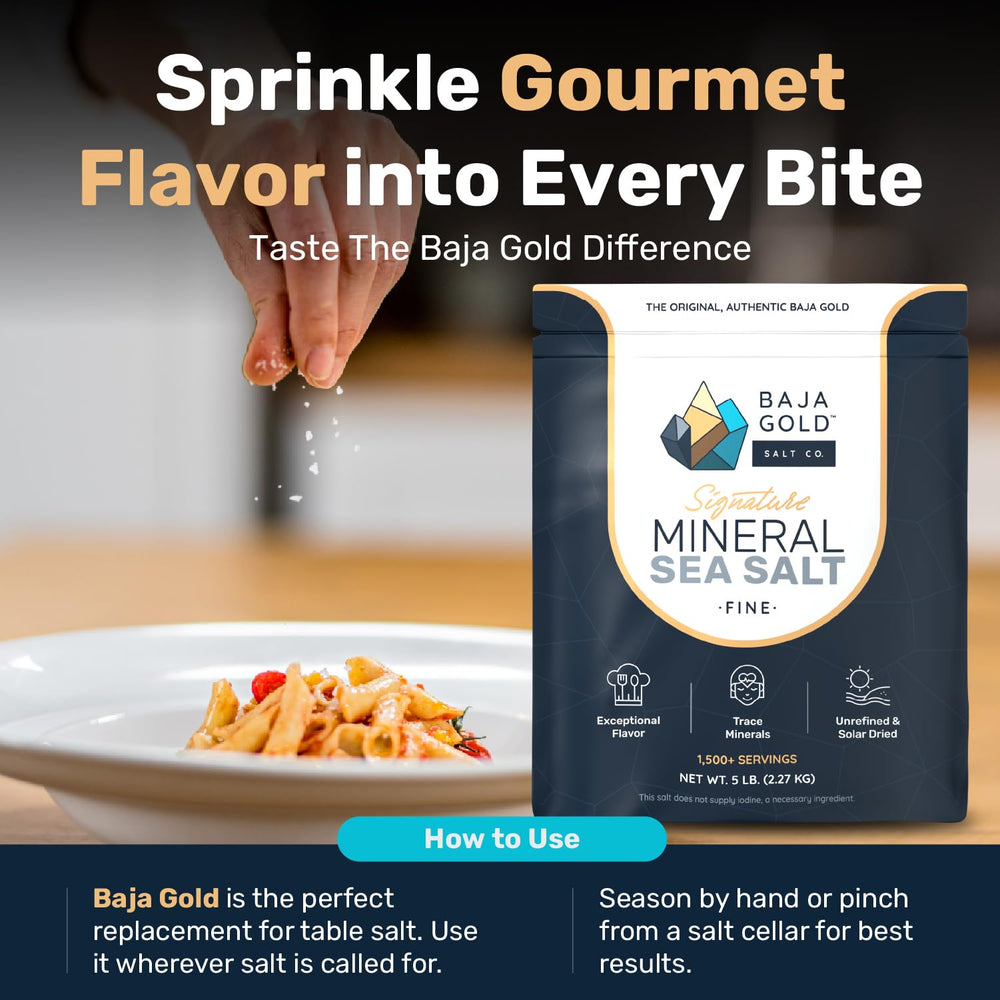 Re-sealable Baja Gold bag keeps minerals fresh for longer use