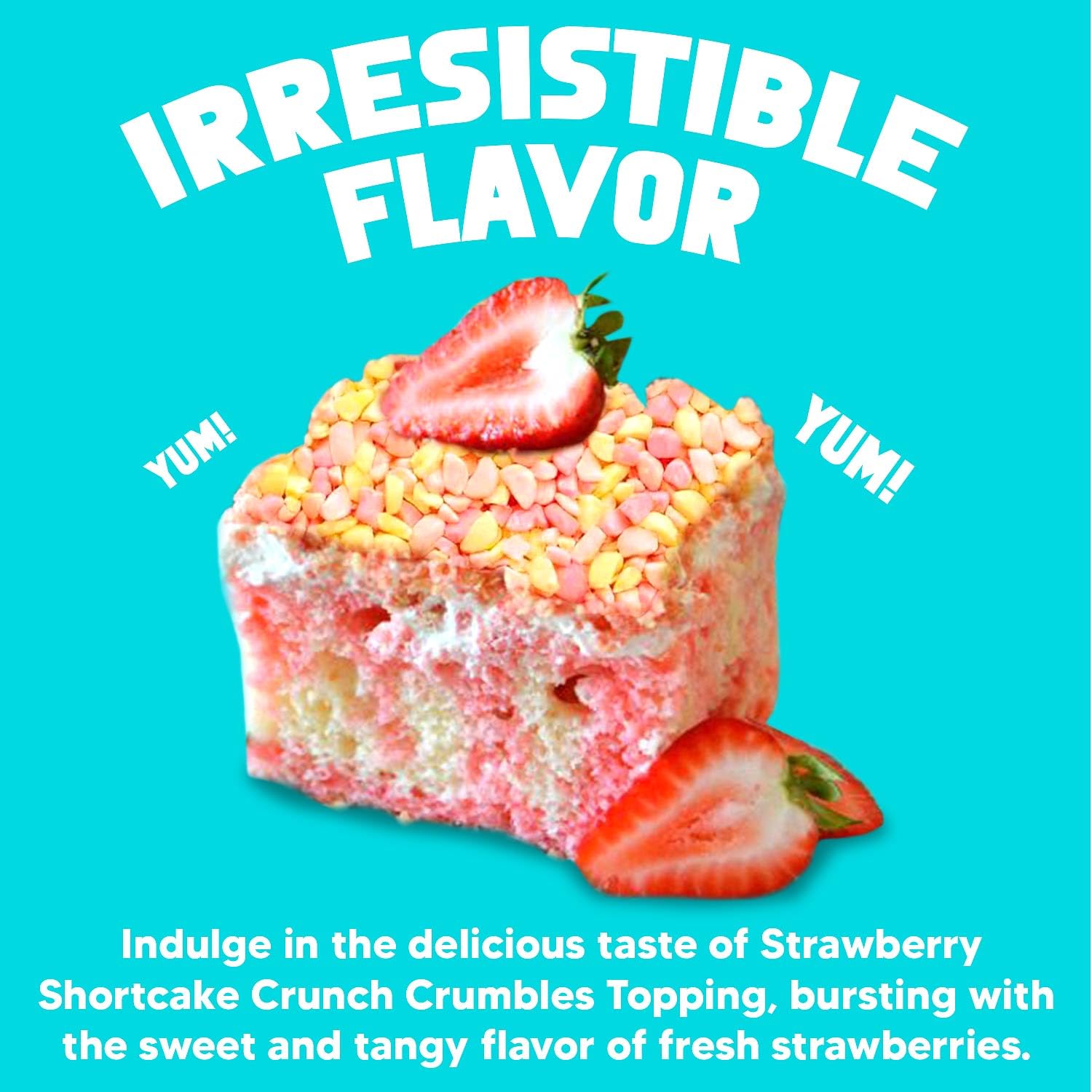 BakeBright Cookie Topping Crumble elevates cookies with strawberry crunch for a dessert twist