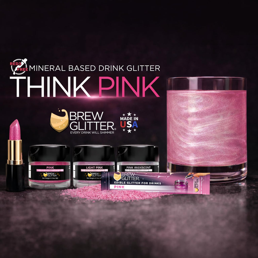 Bakell Brew Glitter pink drink swirl adds vibrant color to cocktails.