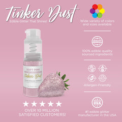 Bakell Edible Glitter for desserts creates elegant pink sparkle on pastries.