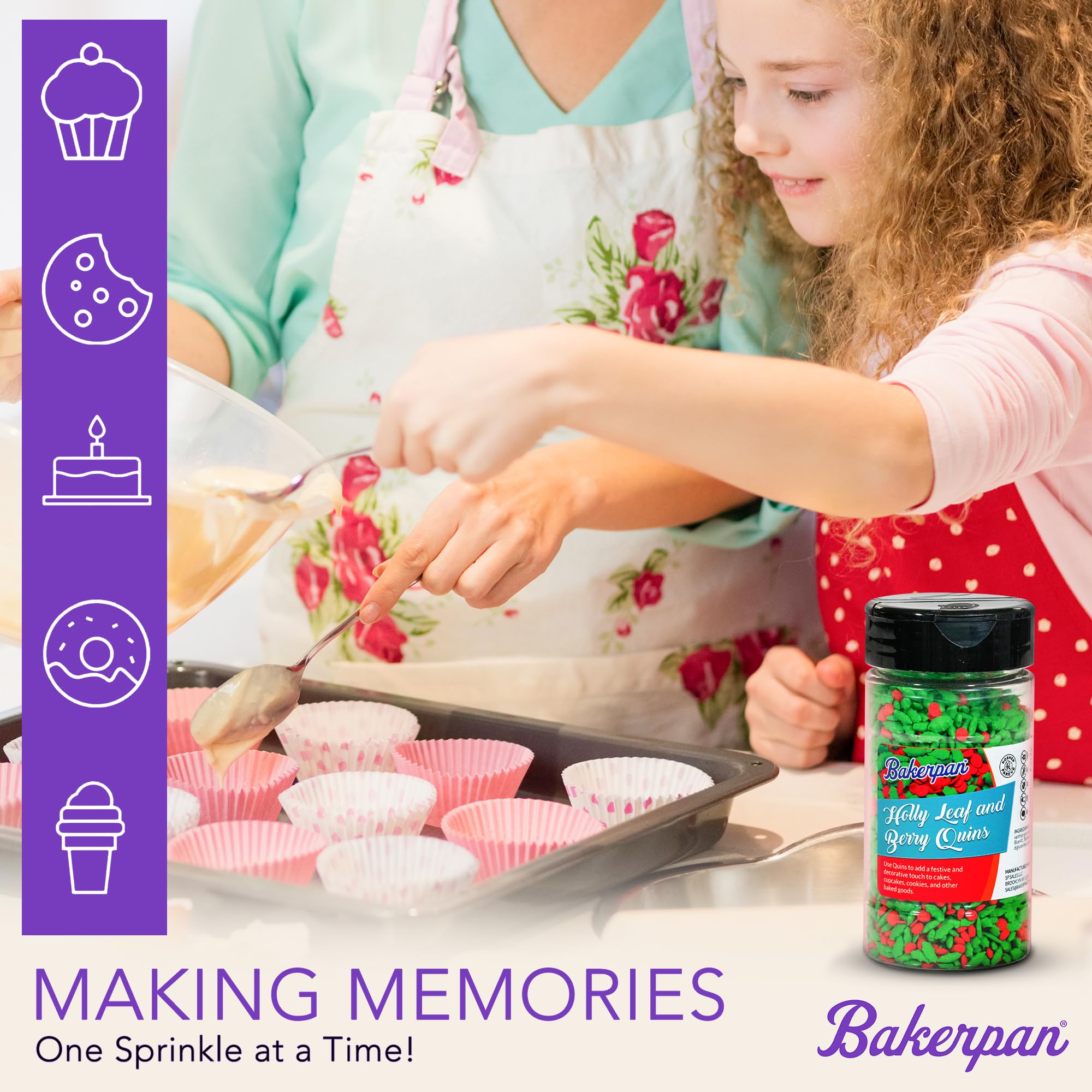 Bakerpan Gluten Free Valentines Sprinkles for mindful decorating.