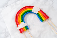 Bakerpan fondant creates detailed cake toppers and accents.