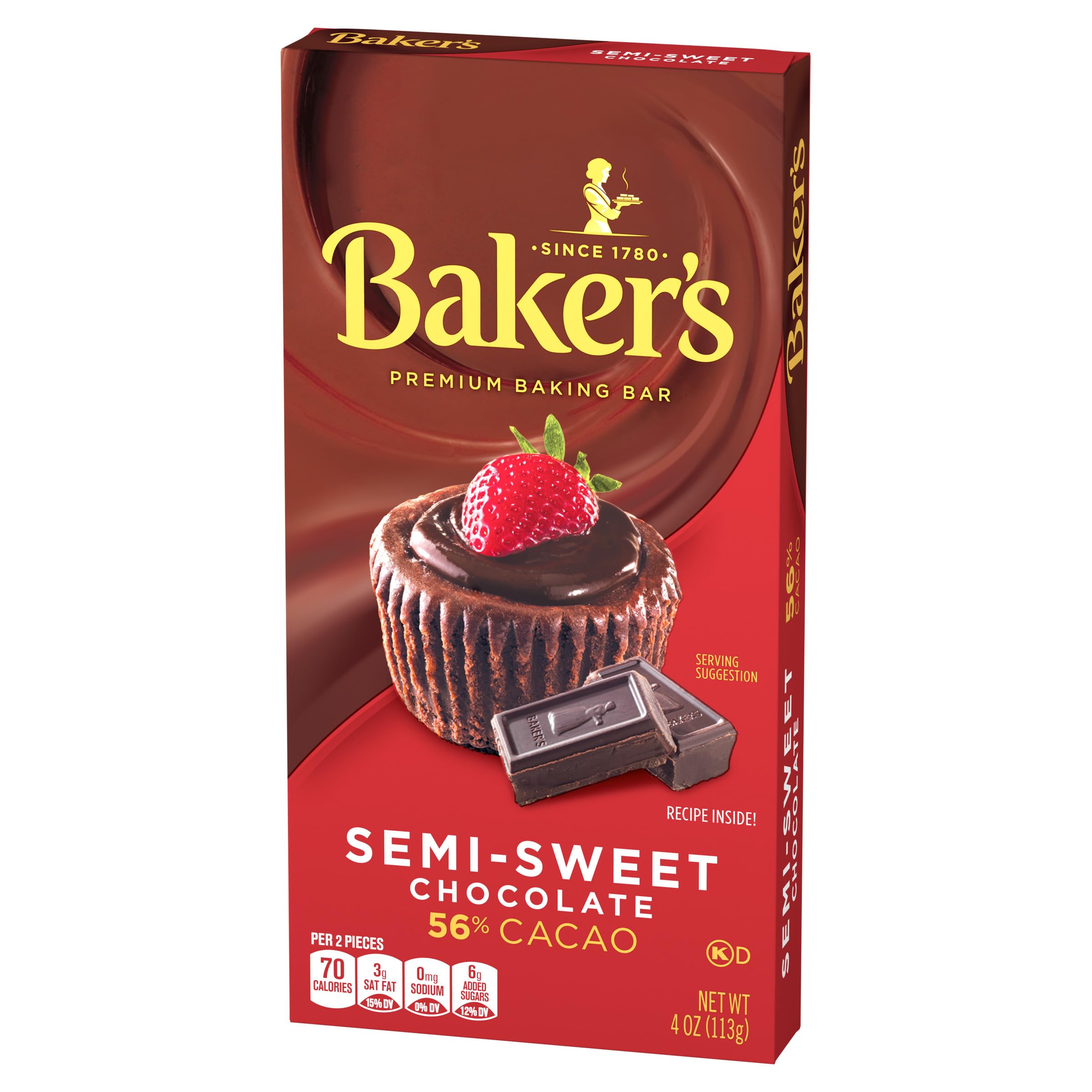 Store Baker's chocolate in a cool, dry place for freshness.