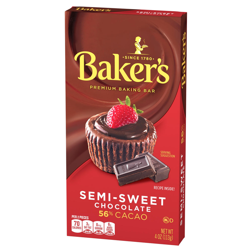Store Baker's chocolate in a cool, dry place for freshness.