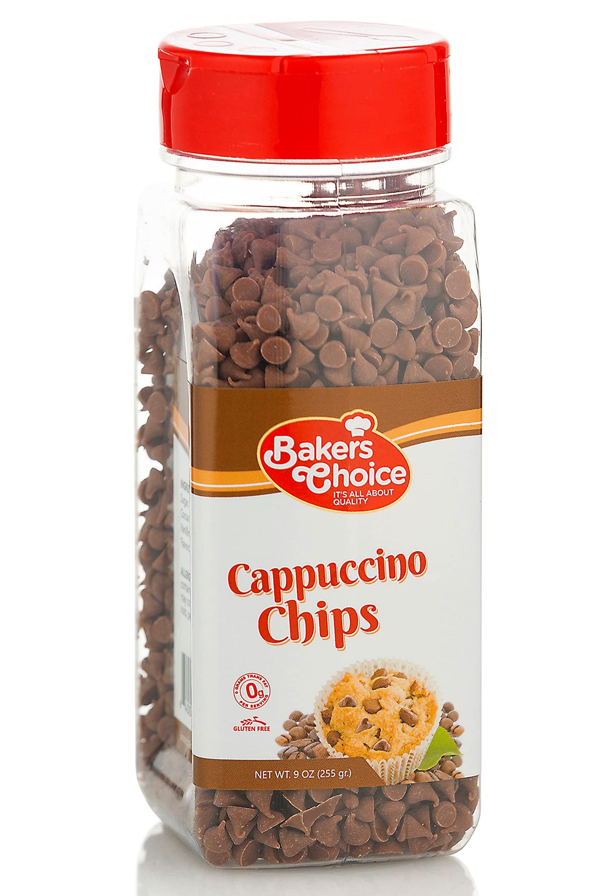Baker's Choice cappuccino chips closeup, rich flavor for baking inspiration