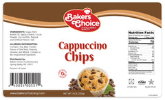 Baker's Choice cappuccino chips melting on dessert for a coffee-kissed bite