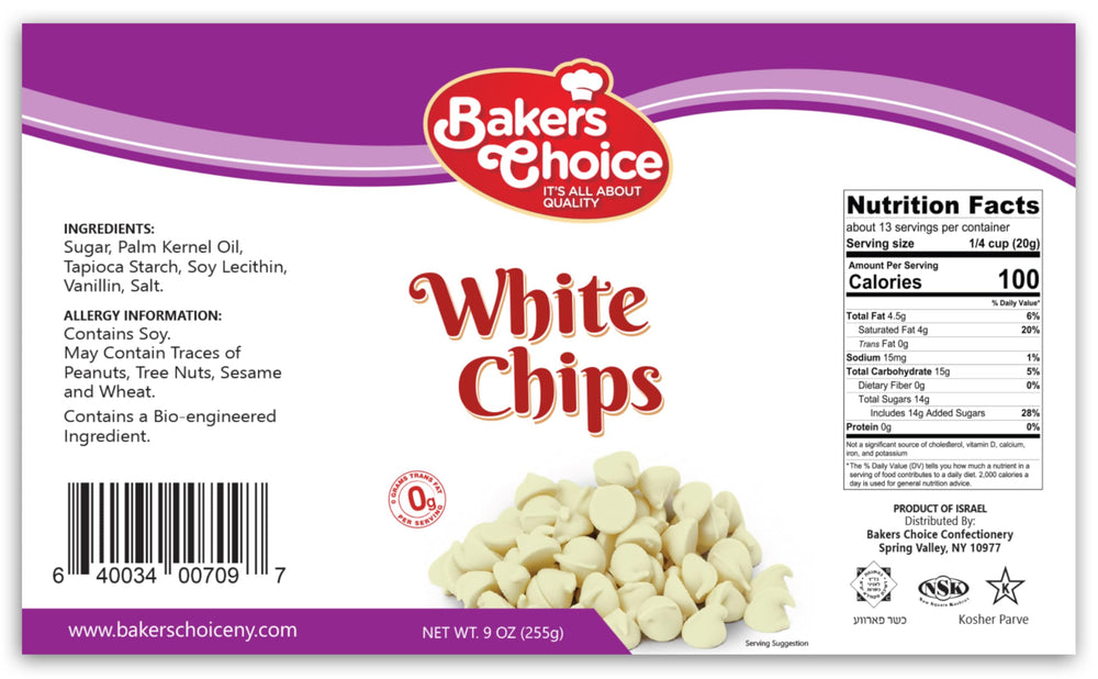 Baker's Choice dairy-free chips as a sundae topping for creamy textures