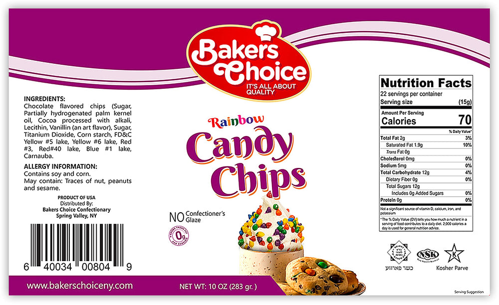 Melted chips drizzling over cookies for colorful treats.