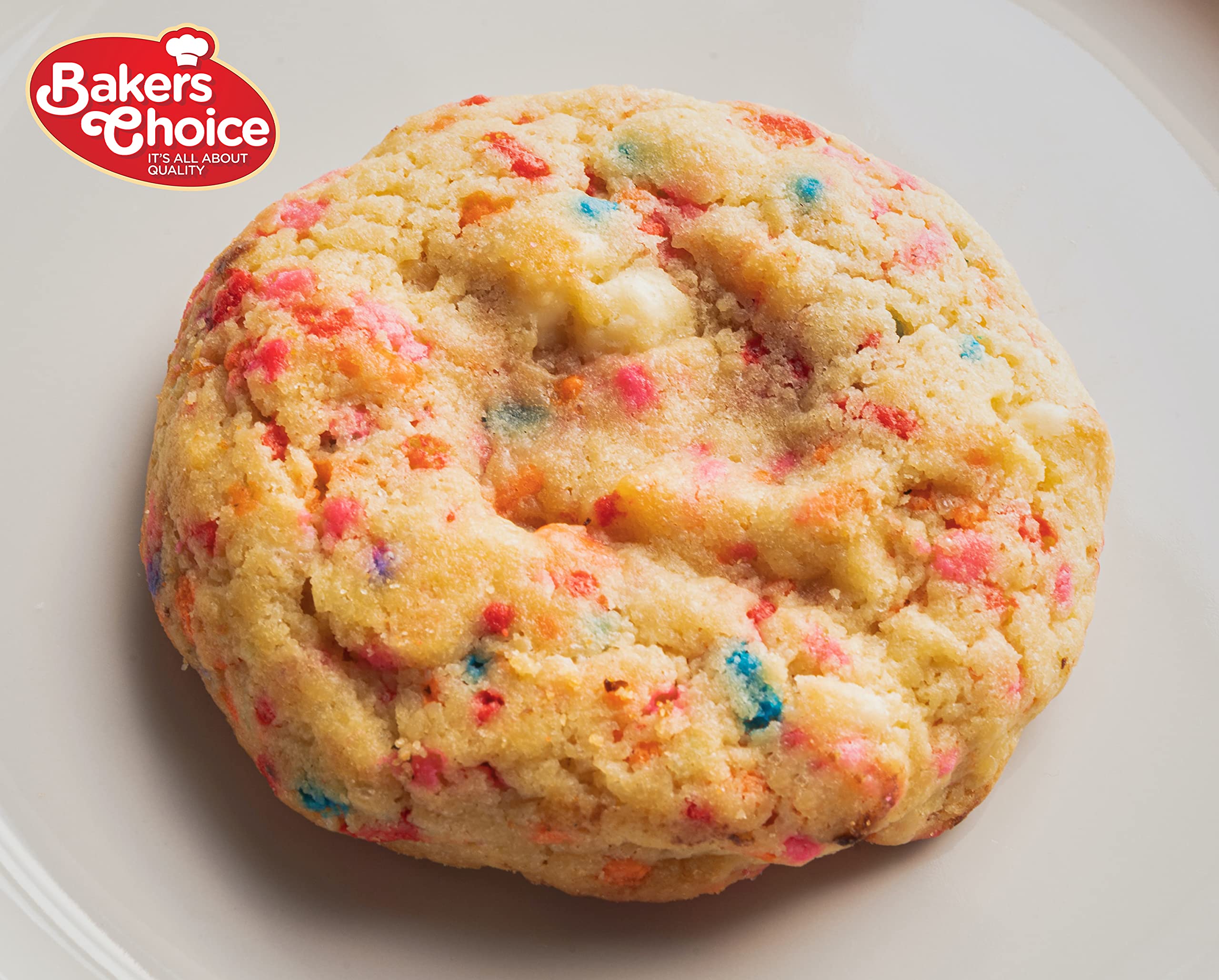 Rainbow chips used as topping for cupcakes and pastries.