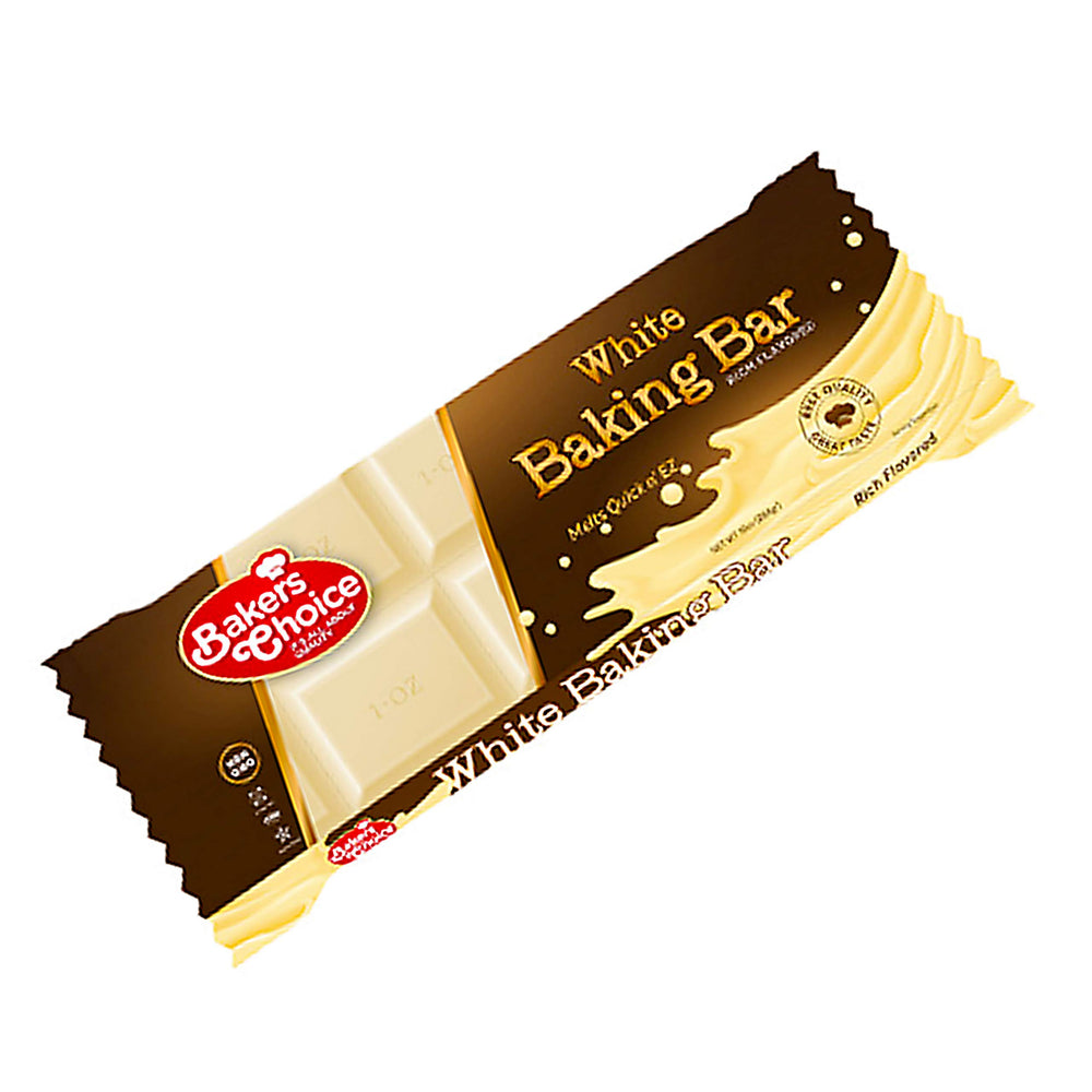 Baker's Choice white microwave-melt bar ready for quick dessert prep.