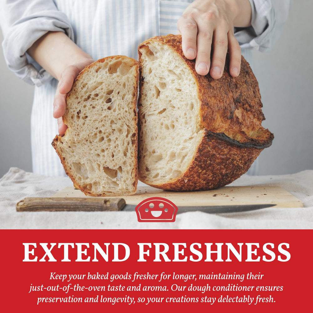 Pizza dough with Bakers Club conditioner for even bake and crisper crust