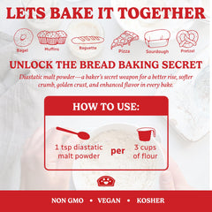 Bakers Club Diastatic Malt Powder rising dough captures improved rise and airy crumb