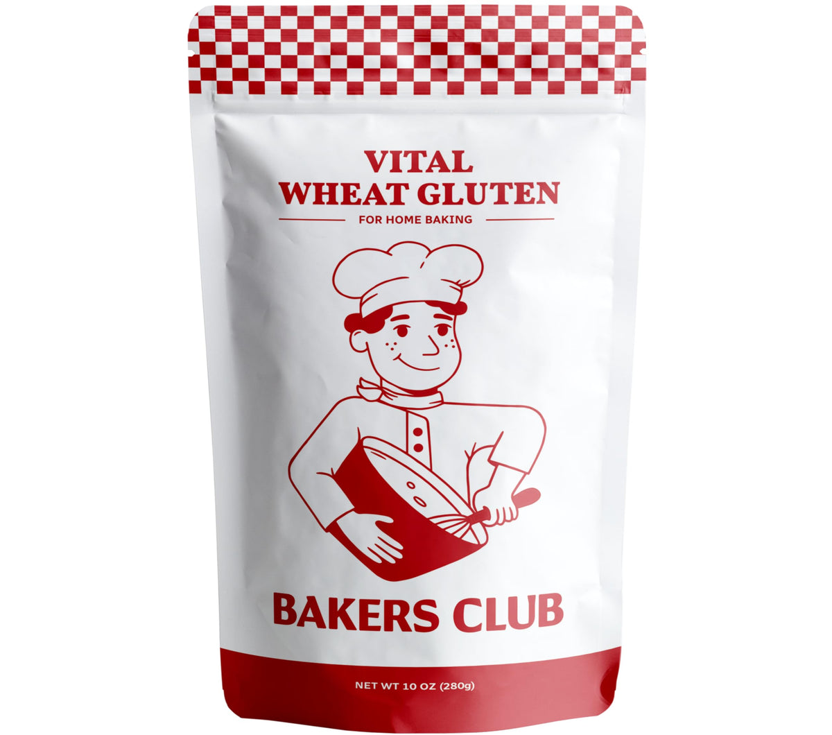 BAKERS CLUB Vital Wheat Gluten powder in a jar boosts dough strength for bakery-quality loaves