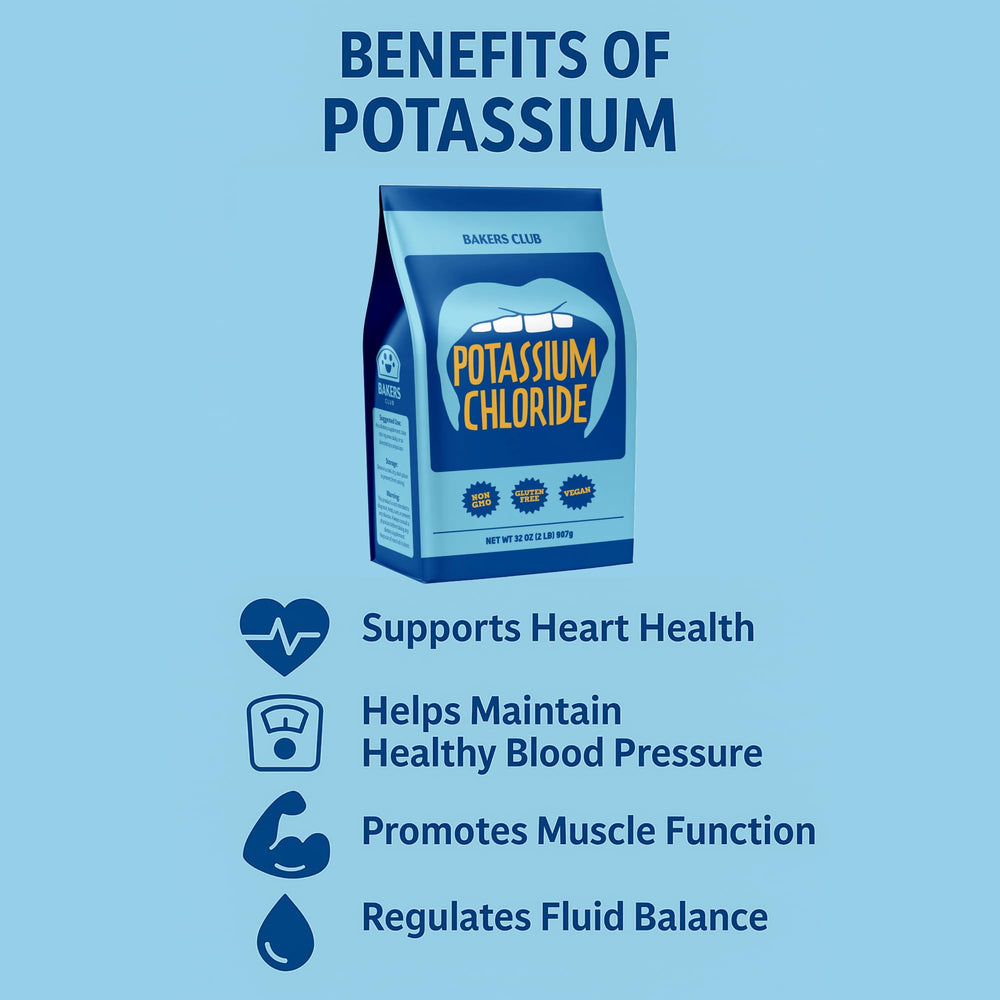 Bakers Club Potassium Chloride Powder ideal for baking and mineral balance.