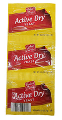 Baker's Corner Active Dry Yeast strip 3-pack front packaging for reliable gluten-free dough rise.