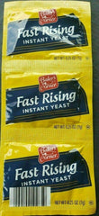 Baker's Corner Rapid Rise yeast strip ready to use for quick dough rise.