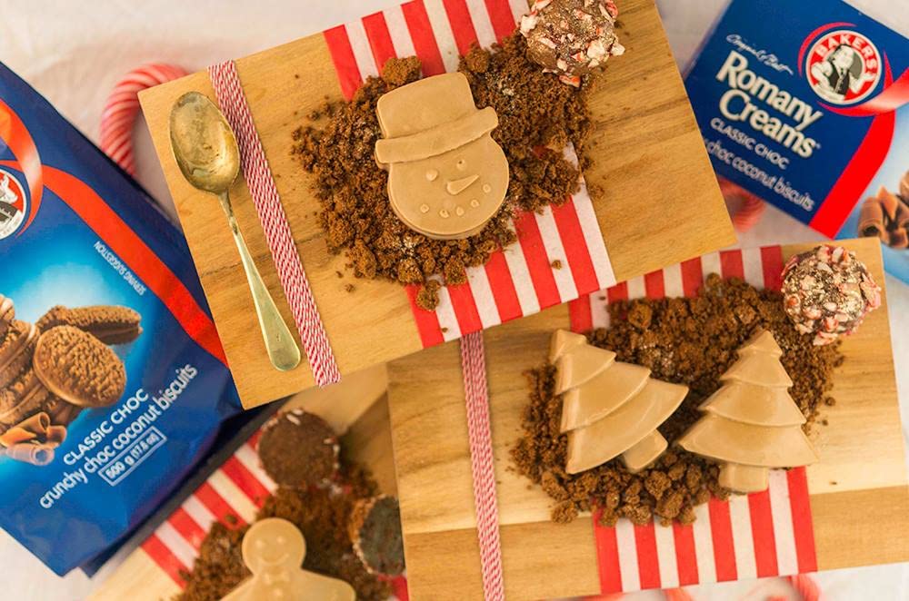 Bakers Romany Creams golden edges catch light for appealing tea time.