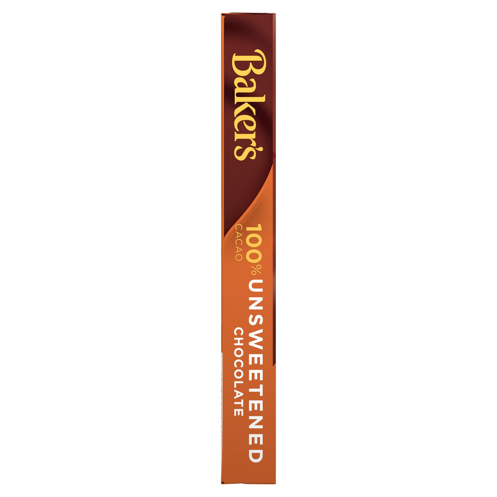 Baker's Unsweetened bar 4-ounce box for baking recipes