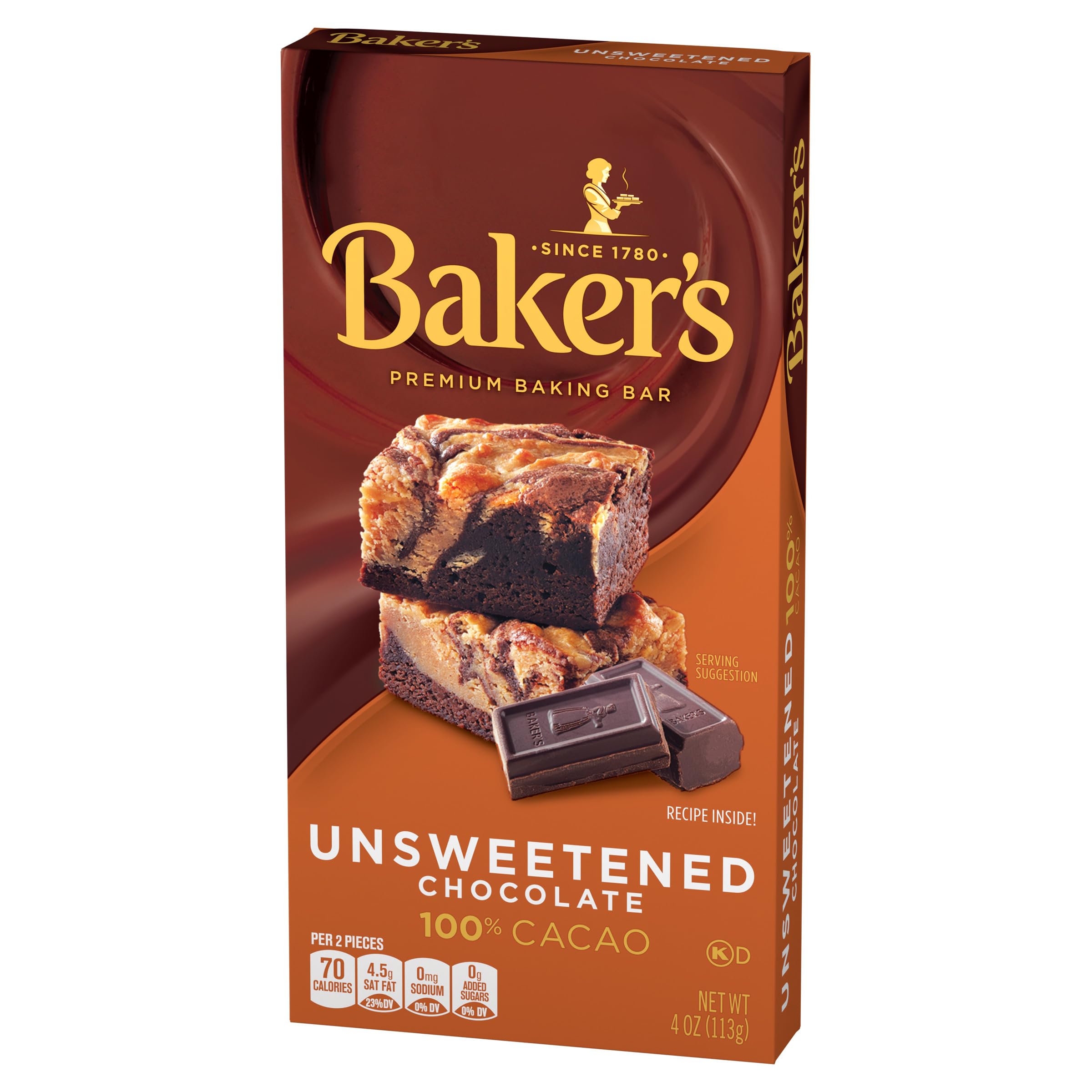Baker's Unsweetened chocolate squares ideal for ganache and dessert crafting