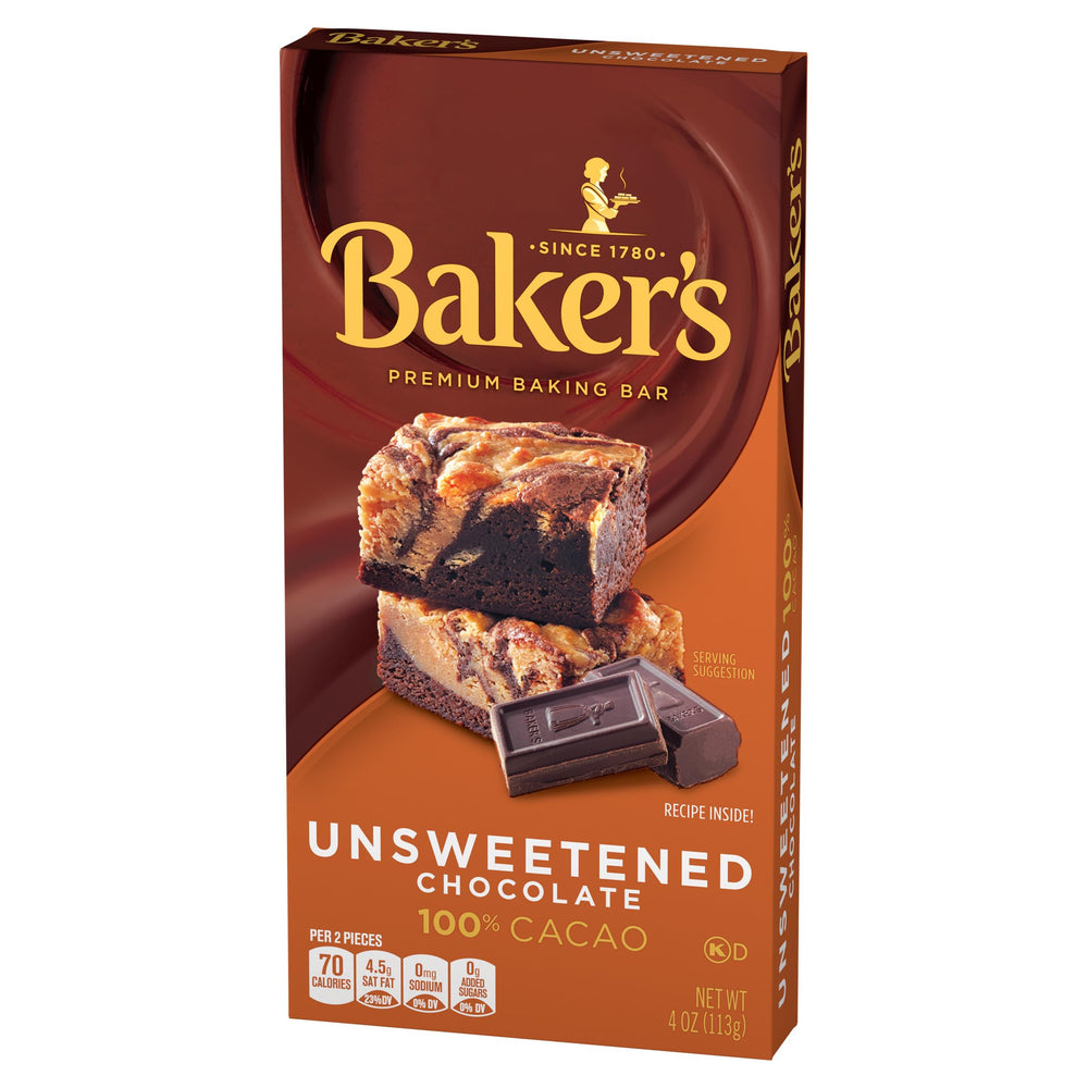 Baker's Unsweetened chocolate squares ideal for ganache and dessert crafting