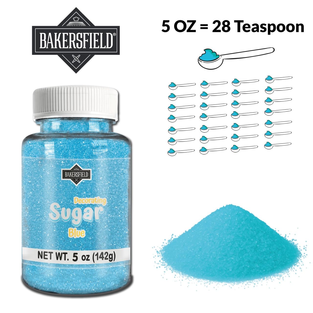 Bakersfield blue sugar bottle great for cake accents