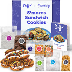 Baketivity Duff Goldman kit assembly showing pre-measured ingredients for kids