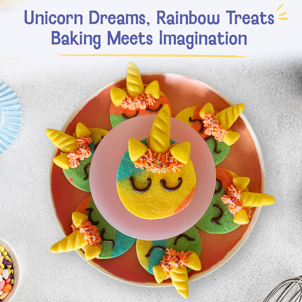 Baketivity kids baking assembly with colorful tools and step-by-step help.