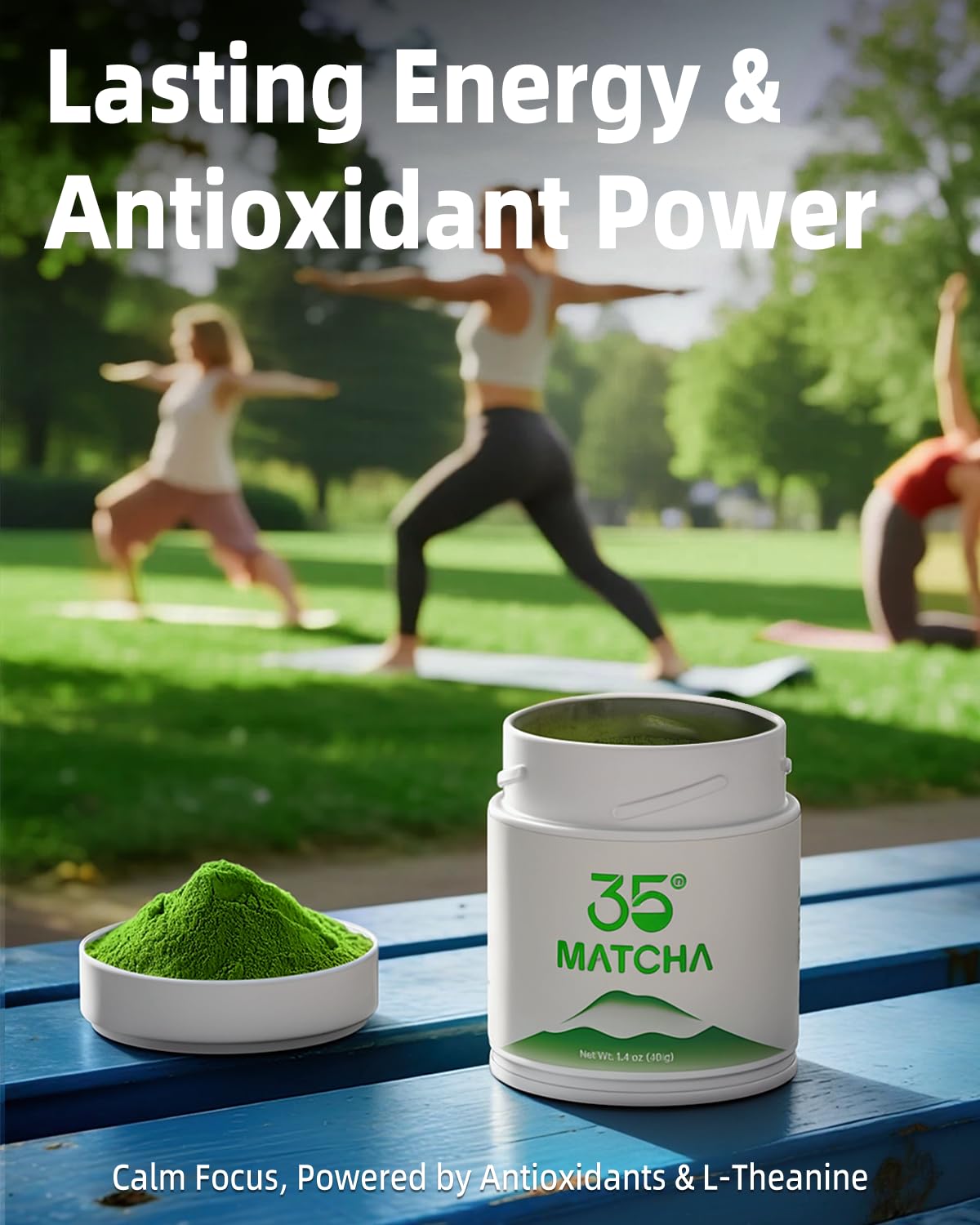 35°N MATCHA powder used in baking to add earthy, fragrant notes.