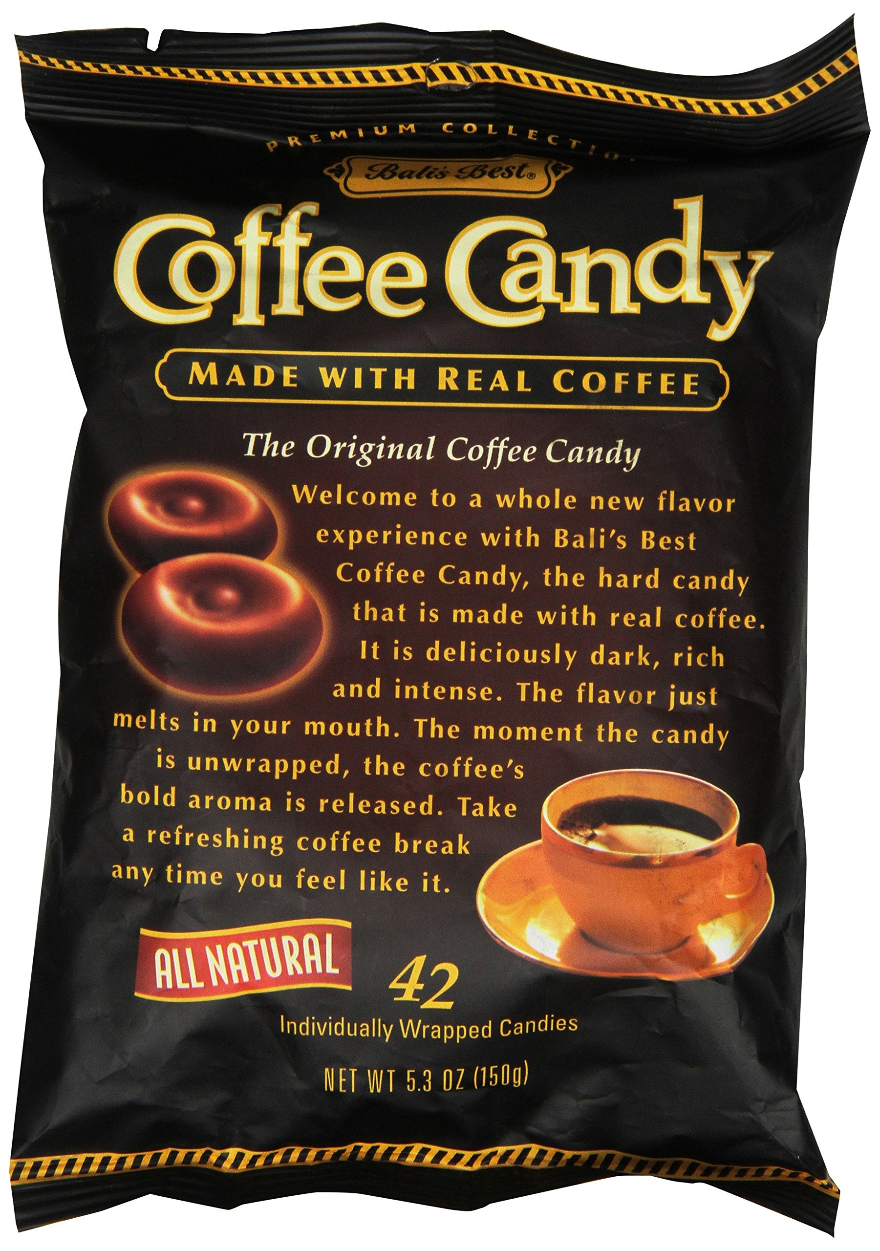Bali's Best coffee candy 42pcs packaging for convenient, shareable snacking.