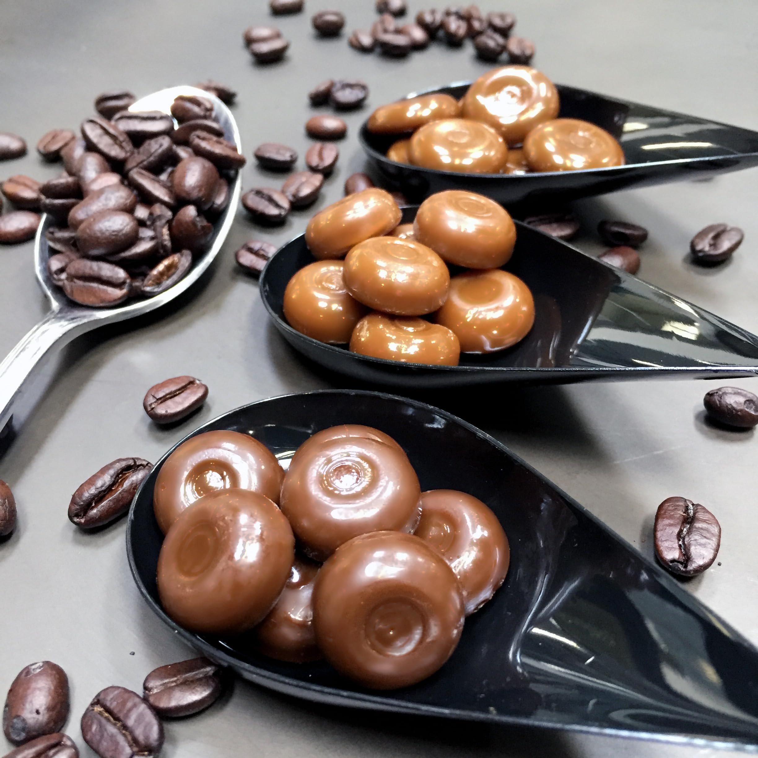 Bali's Best coffee candy latte center delivering smooth, creamy finish.