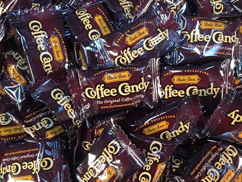 Bali's Best Coffee Candy jar on a desk for a caffeine pick-me-up.