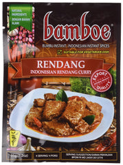 Bamboe Rendang paste sachet front view for authentic Indonesian flavor base.