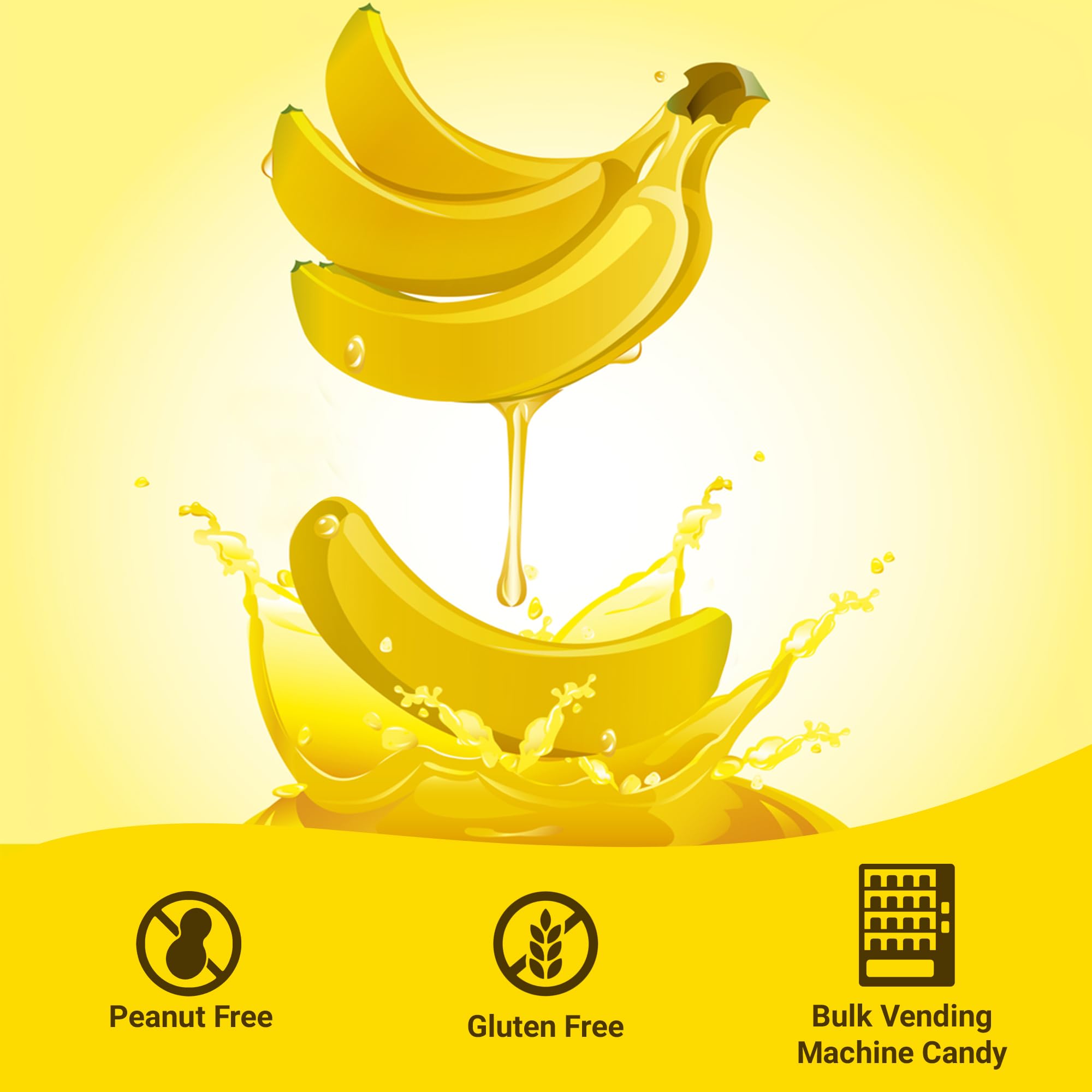 Bananarama party favors with bright yellow banana candies.