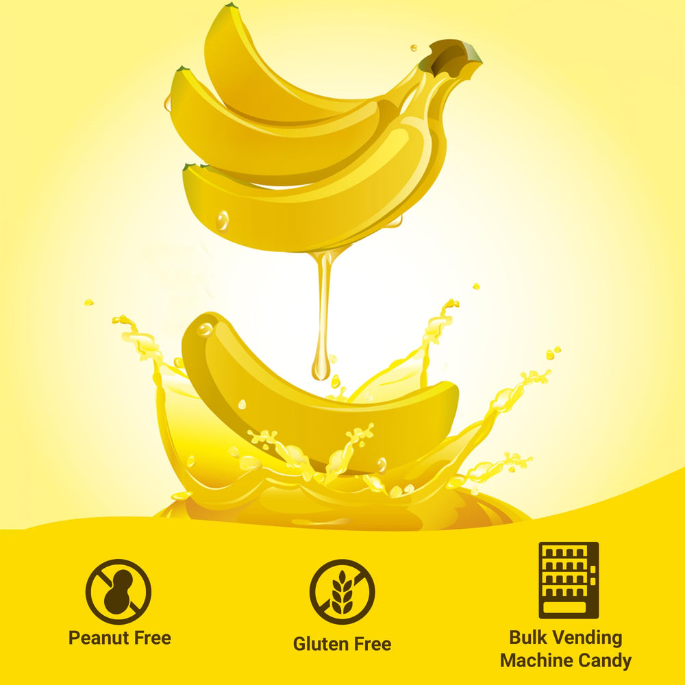 Bananarama party favors with bright yellow banana candies.