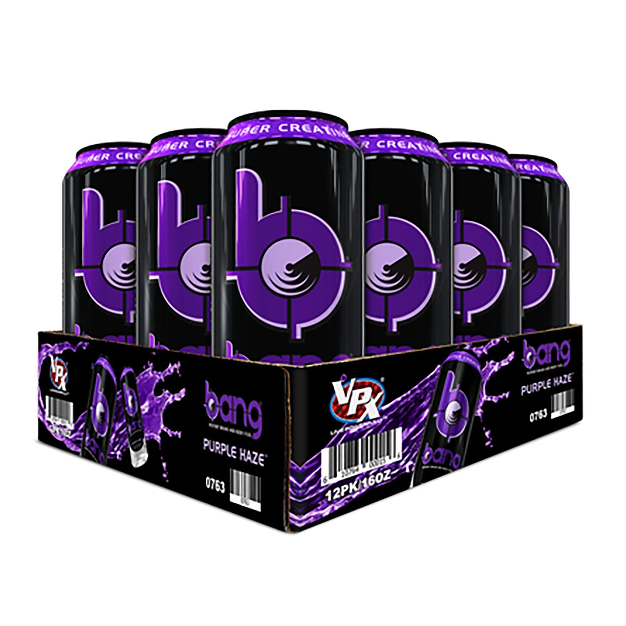 Bang Purple Haze bottle front shows bold flavor and energy boost on the go