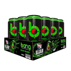 Bang Sour Heads can viewed from the side for high-energy, zero-calorie refreshment.
