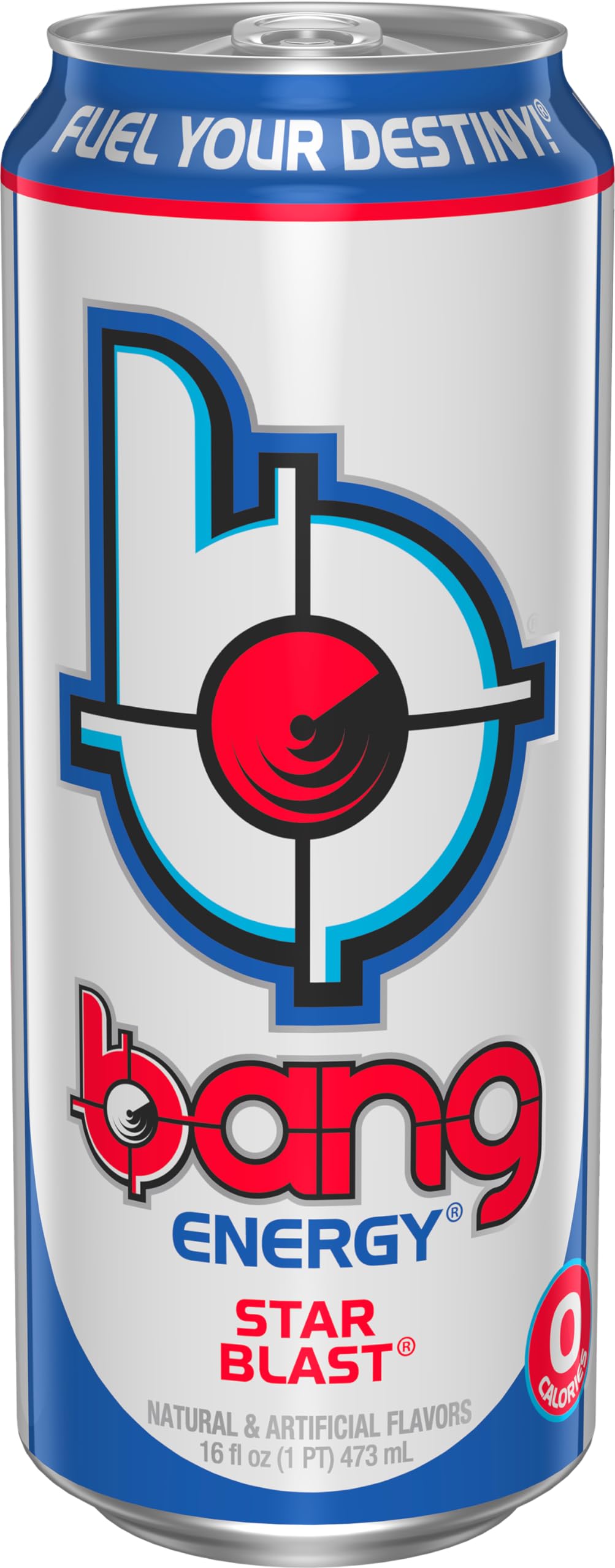 Bang Star Blast gluten-free vegan label communicates lifestyle compatibility and clean fuel.