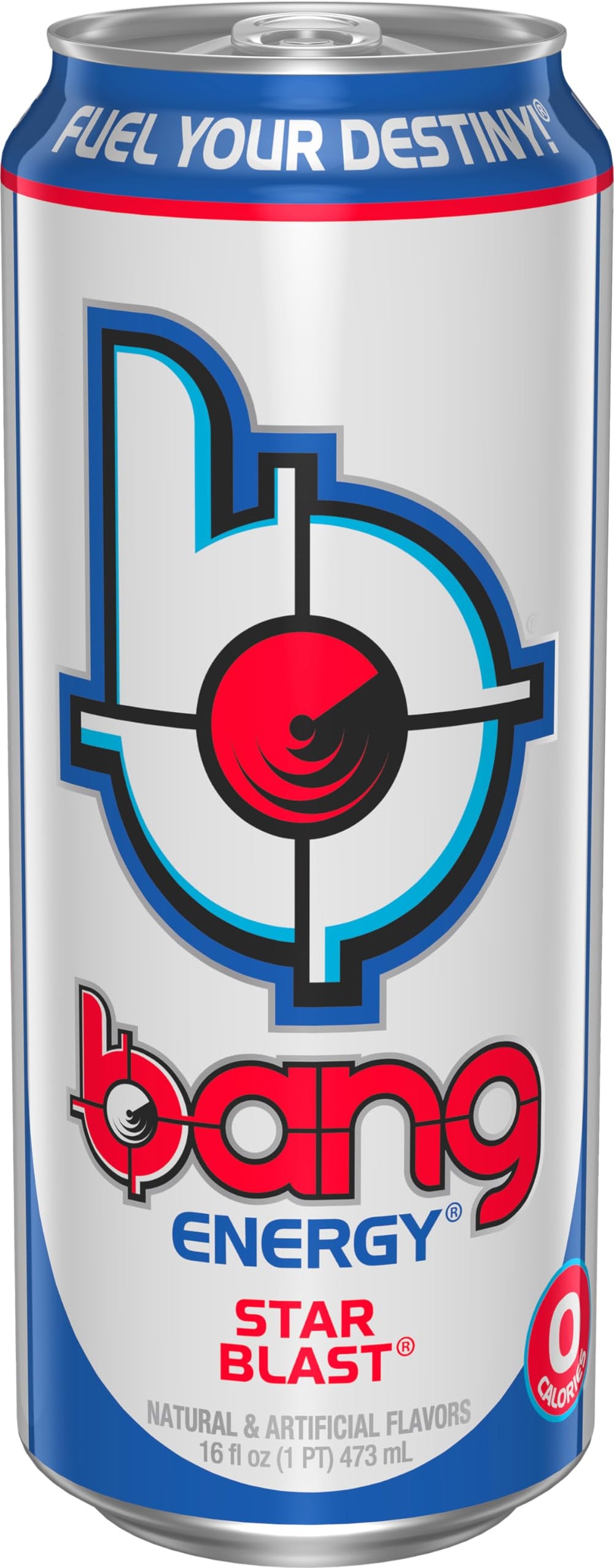 Bang Star Blast gluten-free vegan label communicates lifestyle compatibility and clean fuel.