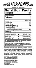 Bang Star Blast pours into glass suggesting rapid, zero-sugar energy for workouts.