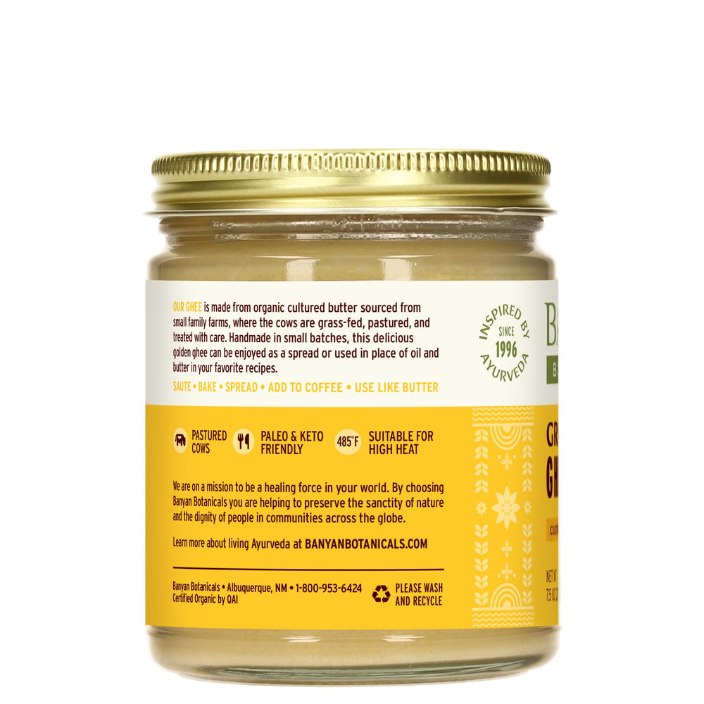 Banyan Botanicals ghee spread on toast for a flavorful breakfast.