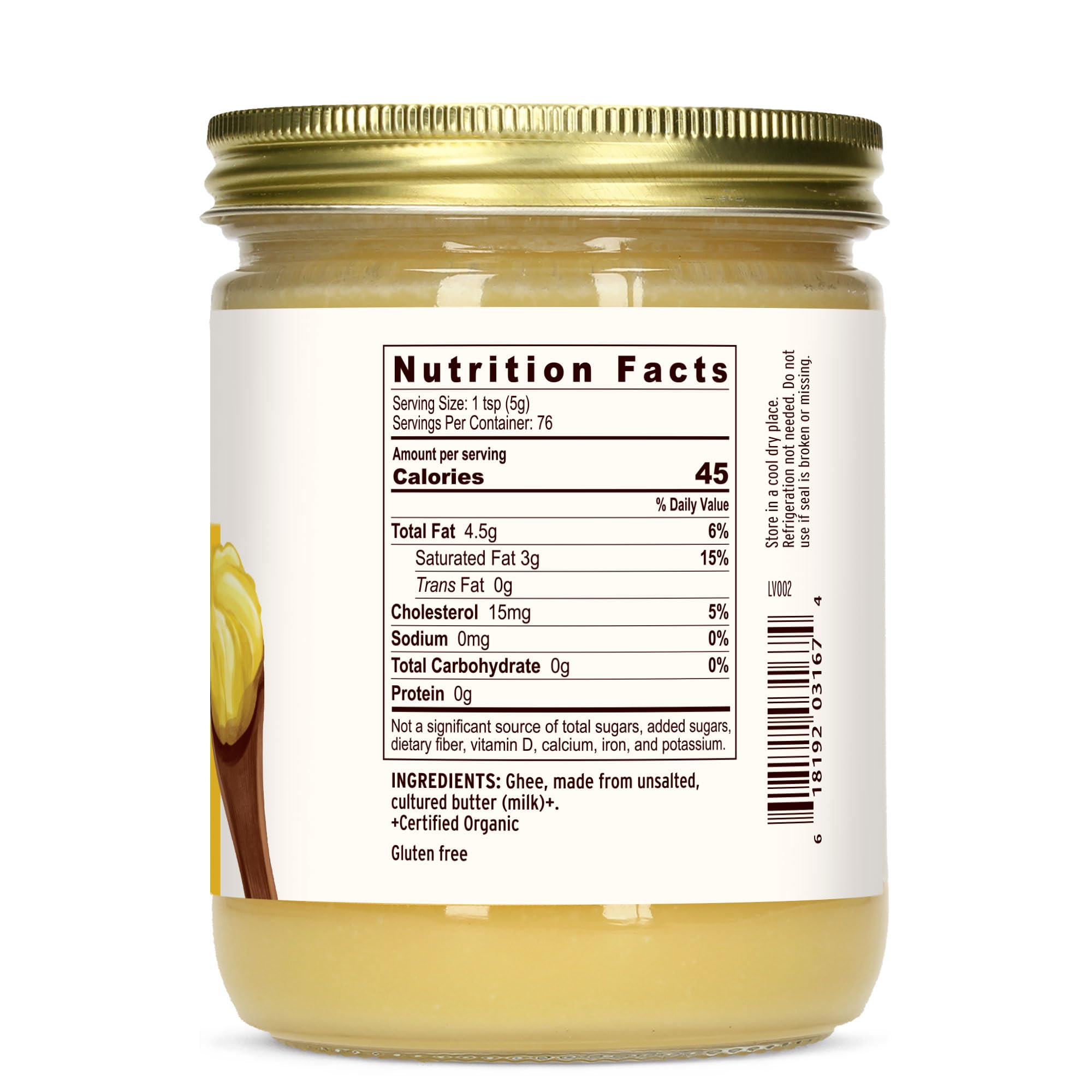 Pouring Banyan Botanicals ghee for high-heat cooking