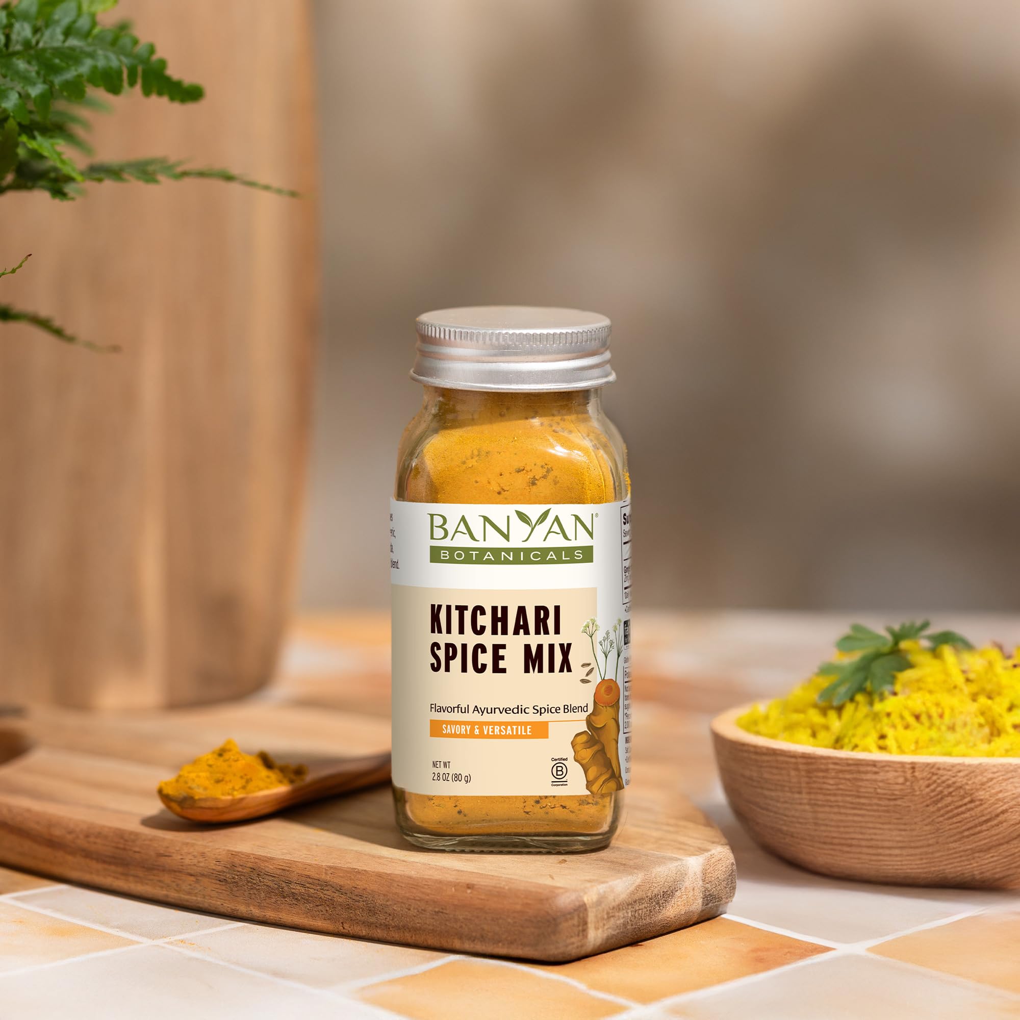 Banyan Botanicals cumin seeds highlight earthy aroma in mix.
