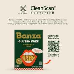 Banza Brown Rice Rotini served with tomato sauce inspires flavorful meals.