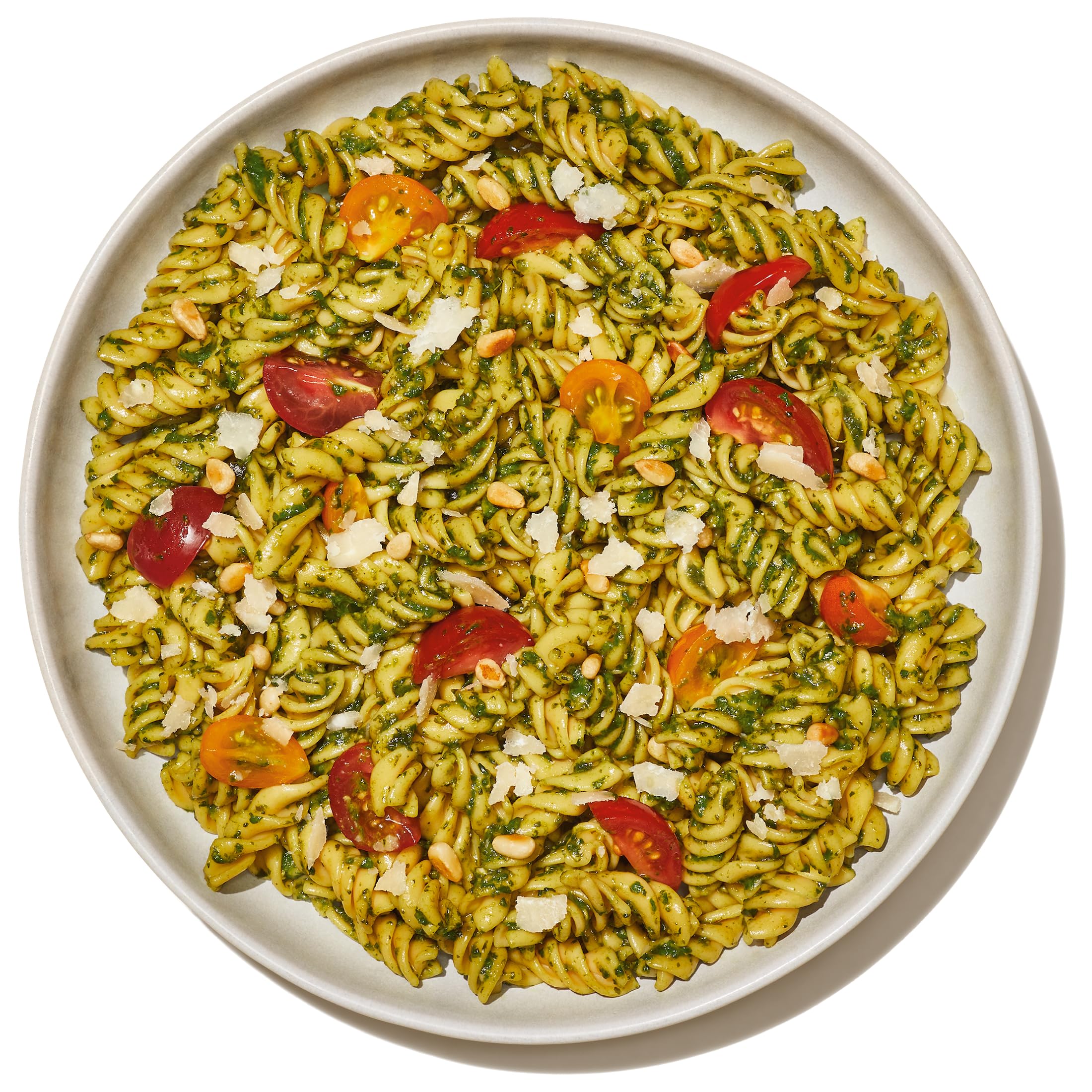 Banza box on shelf highlights convenient gluten-free pasta option.