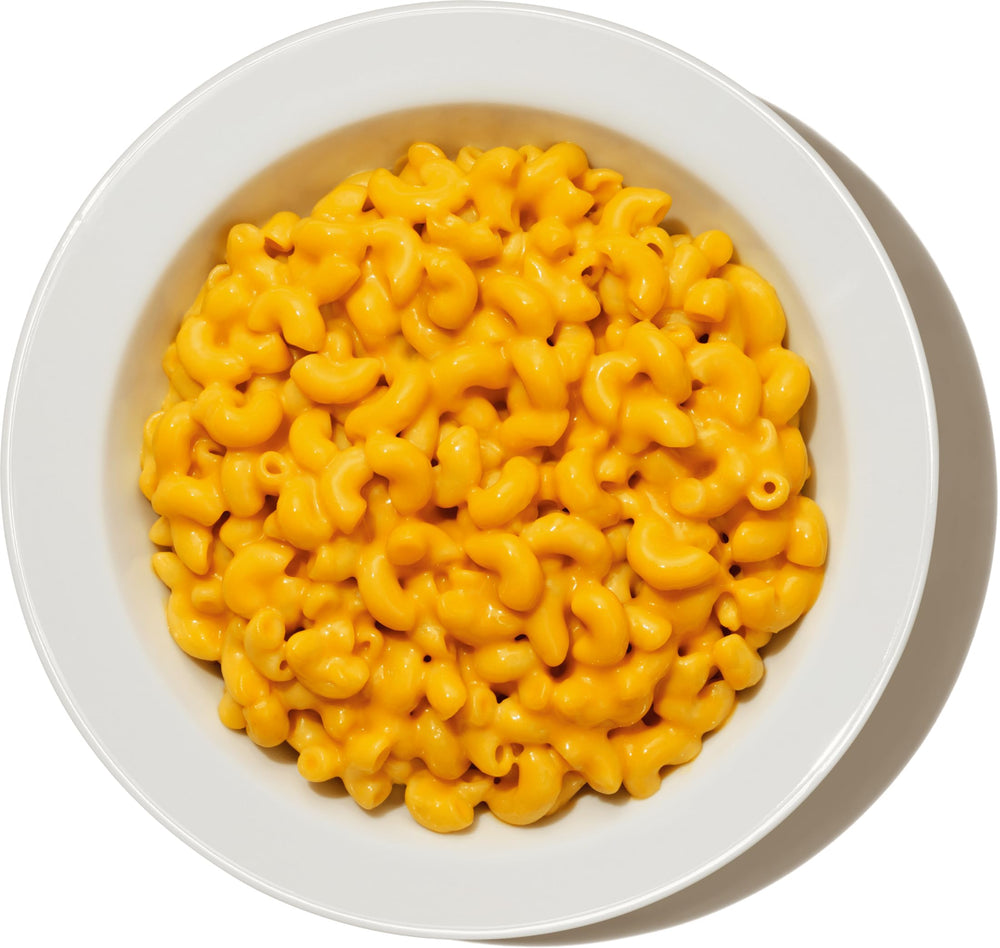 Banza Deluxe elbows mac and cheese served as quick dinner for kids and busy families.