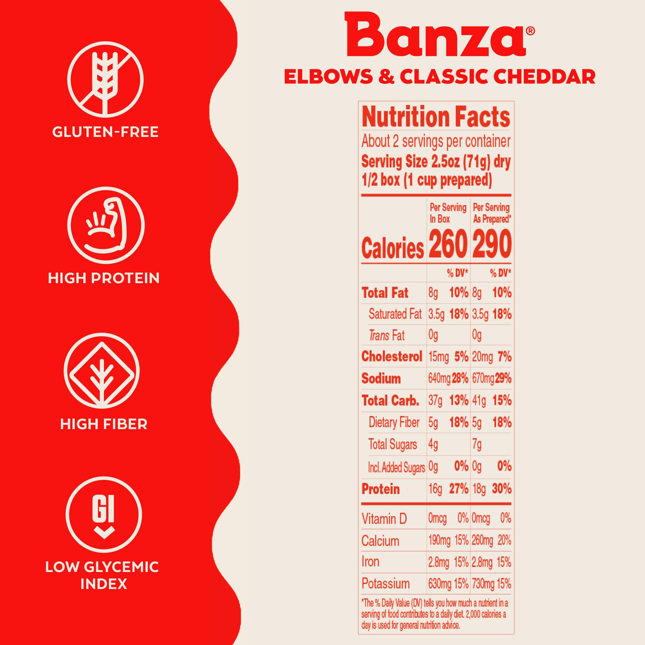 Close up of Banza Elbows and Classic Cheddar Mac and Cheese pasta texture
